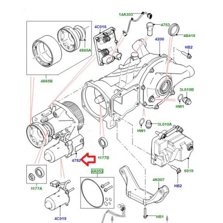 Land rover ACCOUPLEMENT ARBRE TRANSMISSION (LR124976LR)