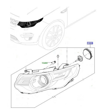 Land rover phare avant gauche (LR154209)