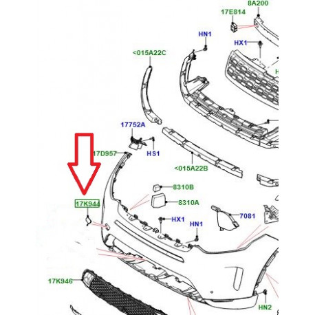 Land rover Cache croche remorquage (LR174630)