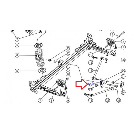 Mopar tringle barre torsion 13/10/17 rupture u (05006148AA)