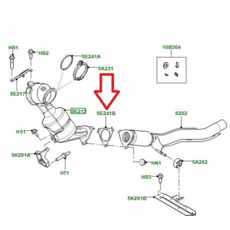 Land rover joint-tuyau d'echappement (LR094164)