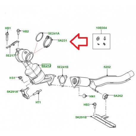 Land rover COLLIER DE SERRAGE ECHAPPEMENT (LR140098LR)