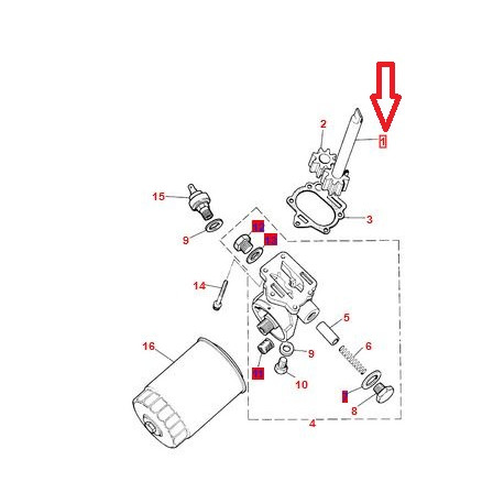 Land rover arbre de commande pompe à huile Range Classic (ERC1351)