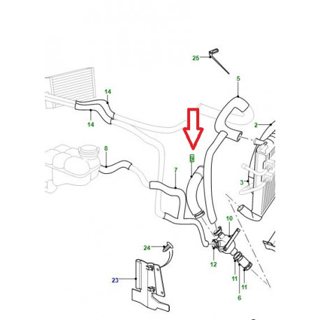 Land rover tuyau flexible Range P38 (PEH101590)