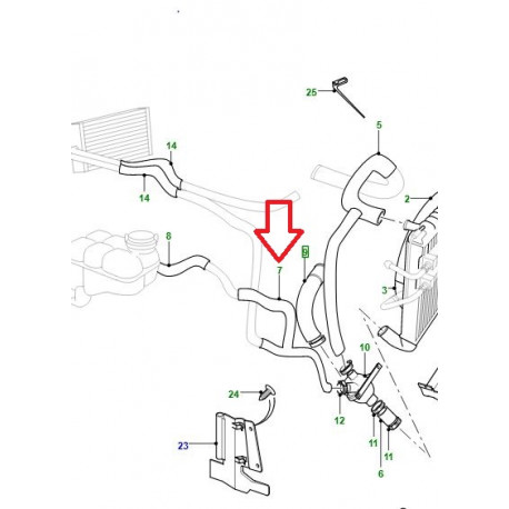 Land rover durite de chauffage (PCH000910)