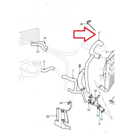 Land rover durite de radiateur Range P38 (PCH000900)