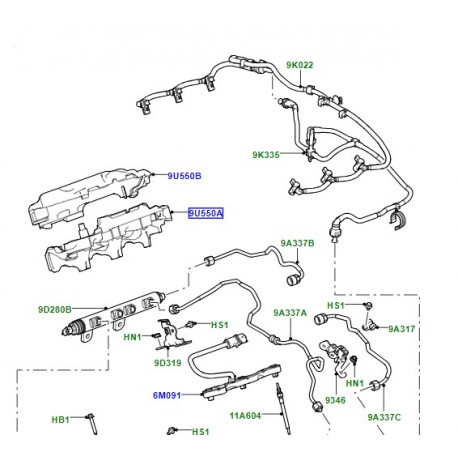 Land rover ISOLANT INJECTEURS inférieur gauche (LR138416LR)