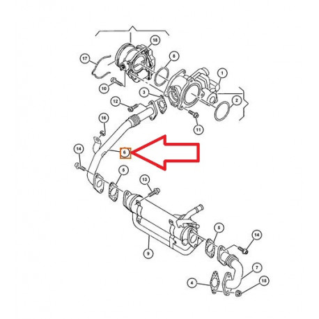 Mopar Tuyau egr (68021531AAPC)