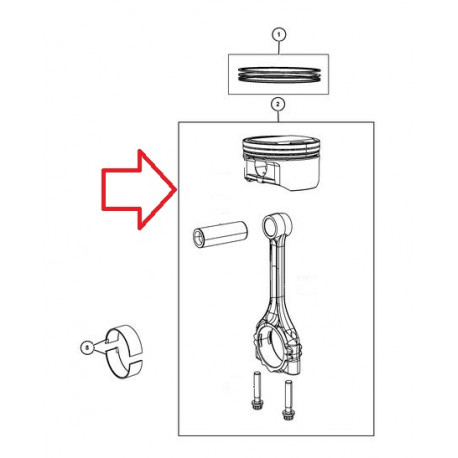 Mopar piston et bielle (68088071AF)