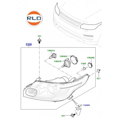 Land rover phare et indicateur (LR090393)