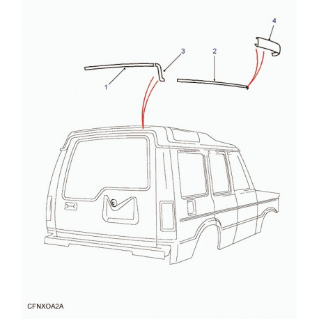 Land rover garniture Discovery 2 (DBC101410)