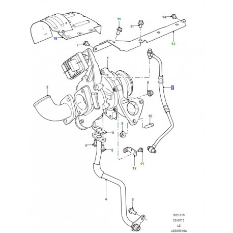 Britpart tube alimentation huile turbo (LR037952B)