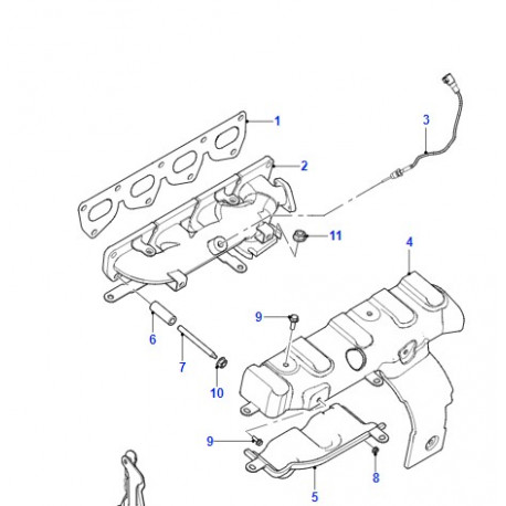 Jaguar joint de collecteur d'échappement XF X250 (JDE13594)