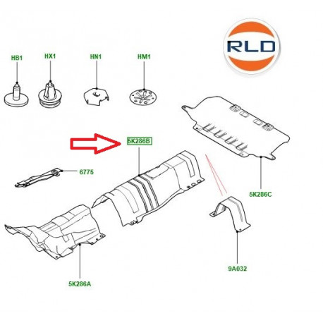 Land rover BOUCLIER THERMIQUE ECHAPPEMENT (LR122984LR)