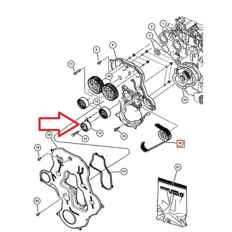 Mopar tendeur de cour (05142798AA)