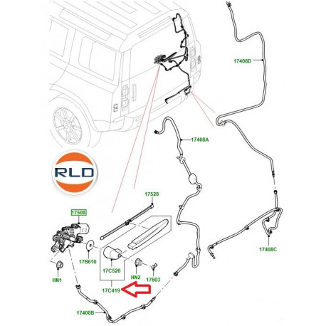 Land rover Bras essuie glace arrière DEFENDER 2020 - (LR132142)