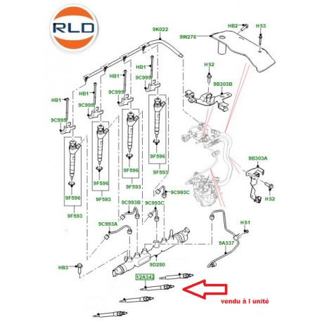 Land rover Bougie prechauffage (LR128419LR)