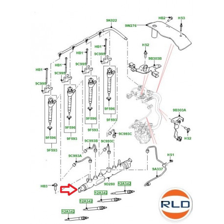 Land rover Rampe injection DEFENDER (LR082273)