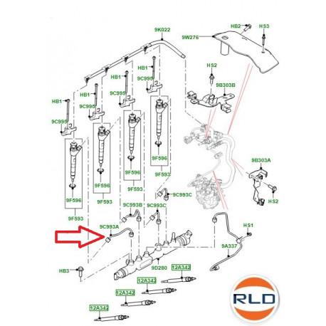 Land rover Tube injecteur 1 DEFENDER (LR073702)