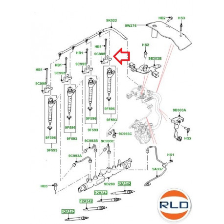 Land rover Cavalier injecteur (LR073696)