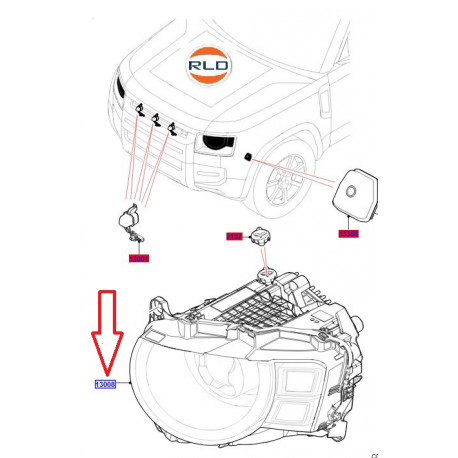 Land rover Phare avant droit  DEFENDER (451123463)