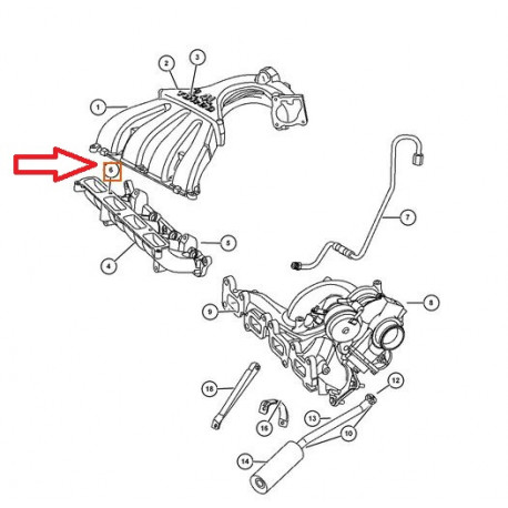 Mopar joint collecteur admission sup/inf (04884192AA)