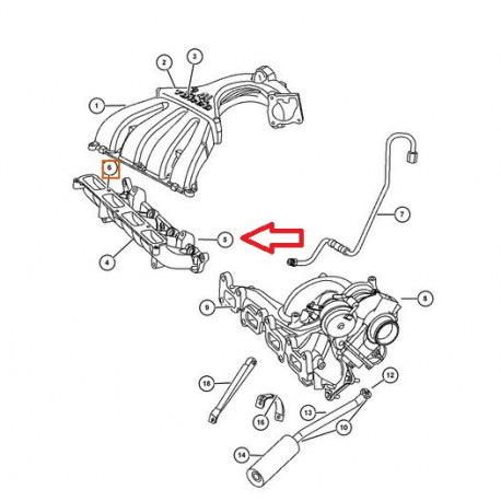 Mopar joint collecteur admission (04884195AA)