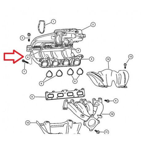 Mopar joint collecteur admission  superieur PT Cruiser (04884649AA)