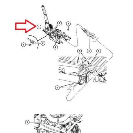 Mopar levier frein parking (52059887AE)