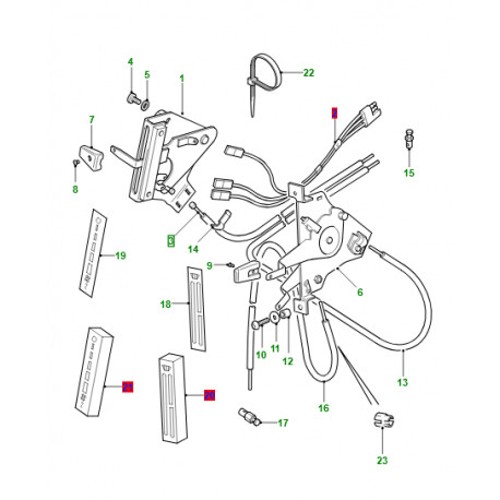 Land rover cable de commande chauffage (AAP876)