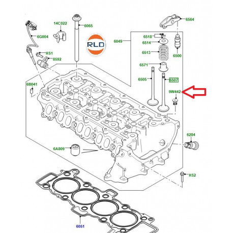 Land rover soupape d'admission (LR073780)