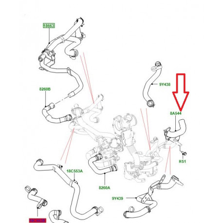 Land rover TUBE DE LIAISON (LR117900LR)