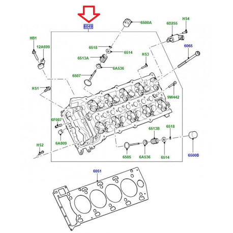 Land rover culasse droite (LR082796)