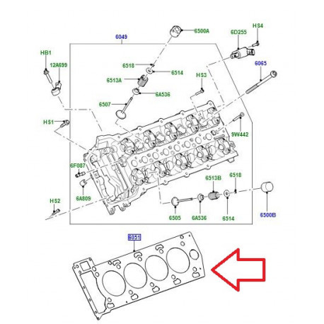 Land rover joint de culasse gauche Range Sport (LR105293)