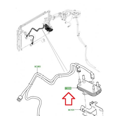 Land rover refroidisseur combustible (LR072174)