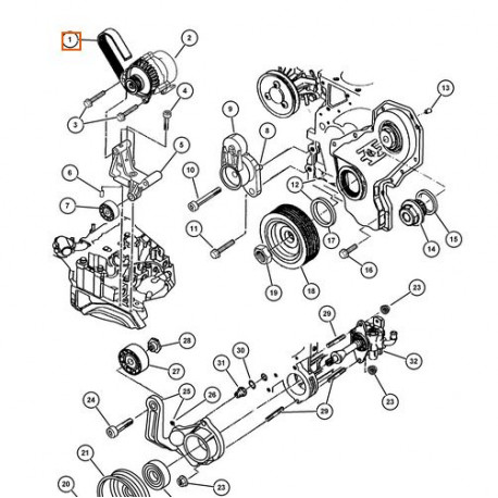 Mopar courroie Grand Cherokee ZJ (04864599)