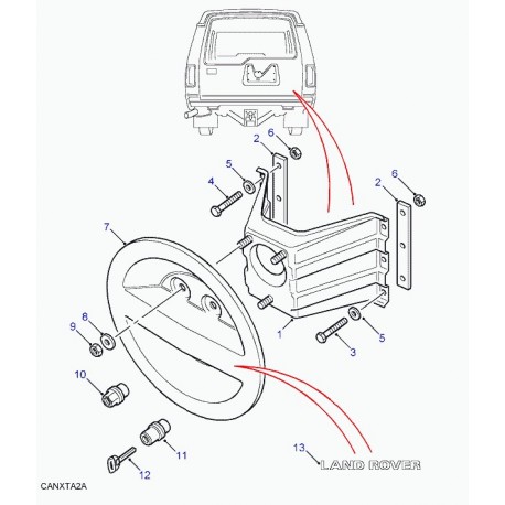 Land rover entretoise Discovery 1, 2 (ANR5040)