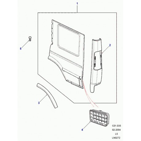 Land rover panneau de feux arriere droit Discovery 2 (ASR2220)