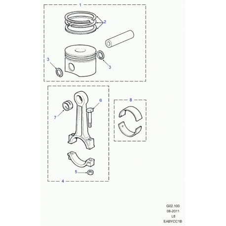 Land rover ecrou boulon de bielle Freelander 1 (CAM6263L)