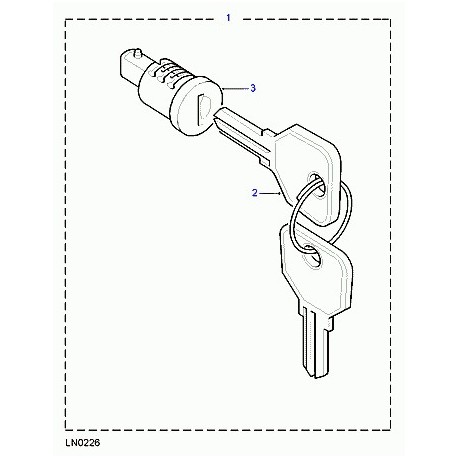 Land rover cle non decoupee Defender (CWE500390)