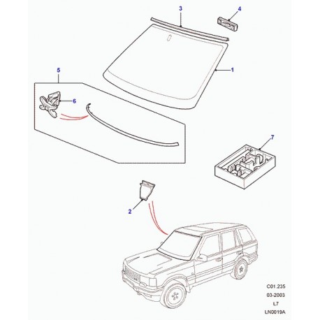 Land rover arretoir Range P38 (DCC10012L)