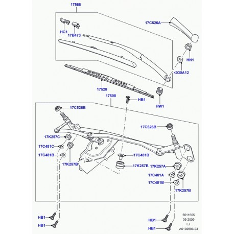 Land rover agrafe Range L322 (DKJ000010)